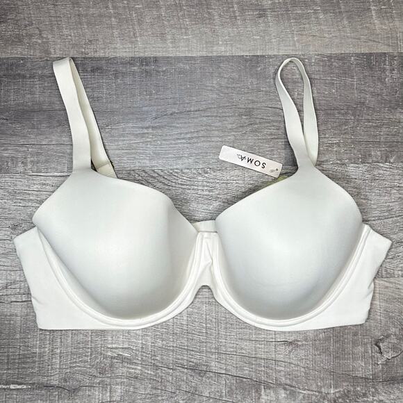 Soma NEW Embraceable Perfect Full Coverage Bra 42DD Plush Ivory Lined Underwire - Picture 1 of 6